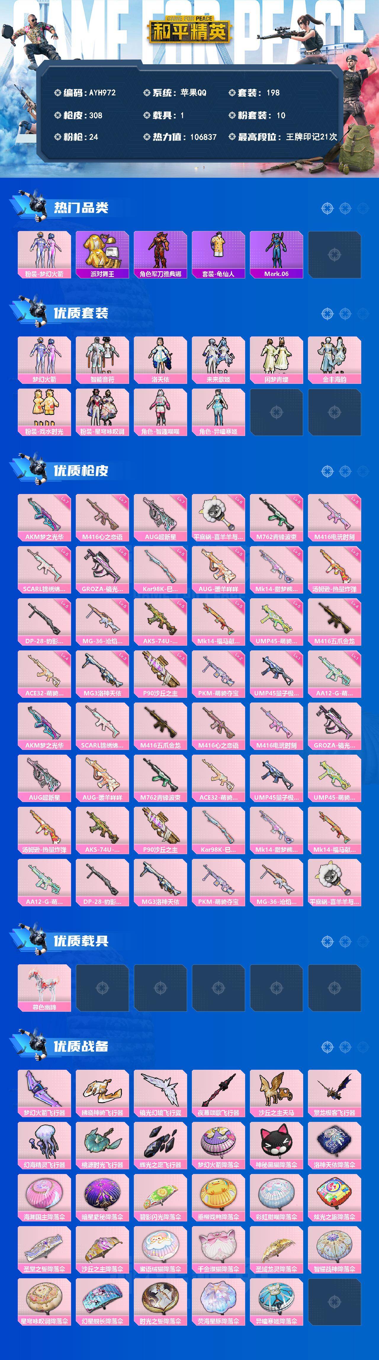 HPLE4193867和平精英账号详情图2