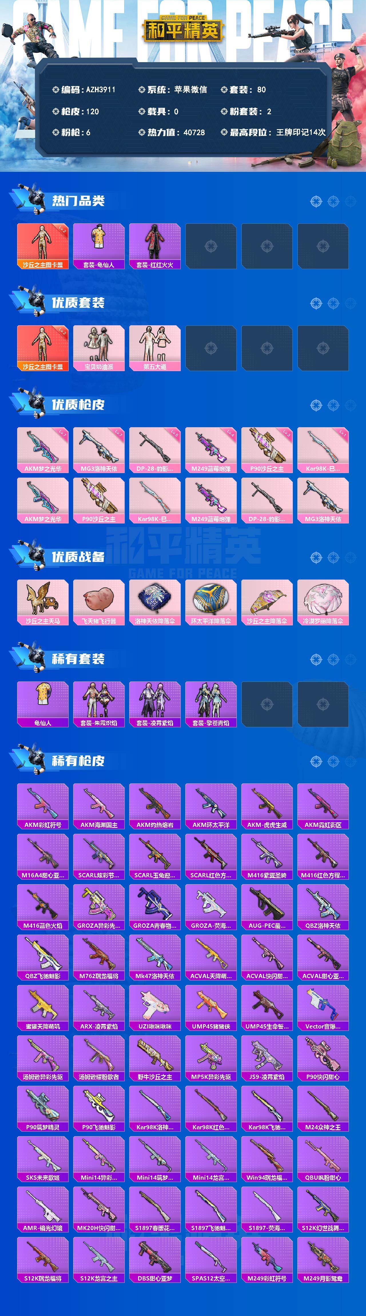 HPLX4193777和平精英账号详情图2