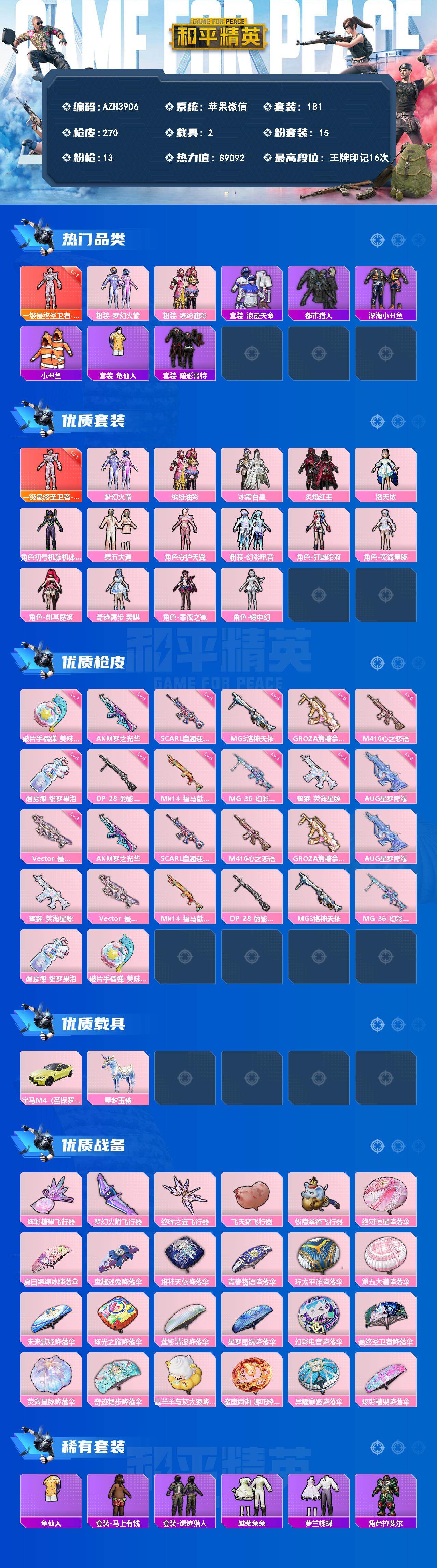 HPLX4193717和平精英账号详情图2