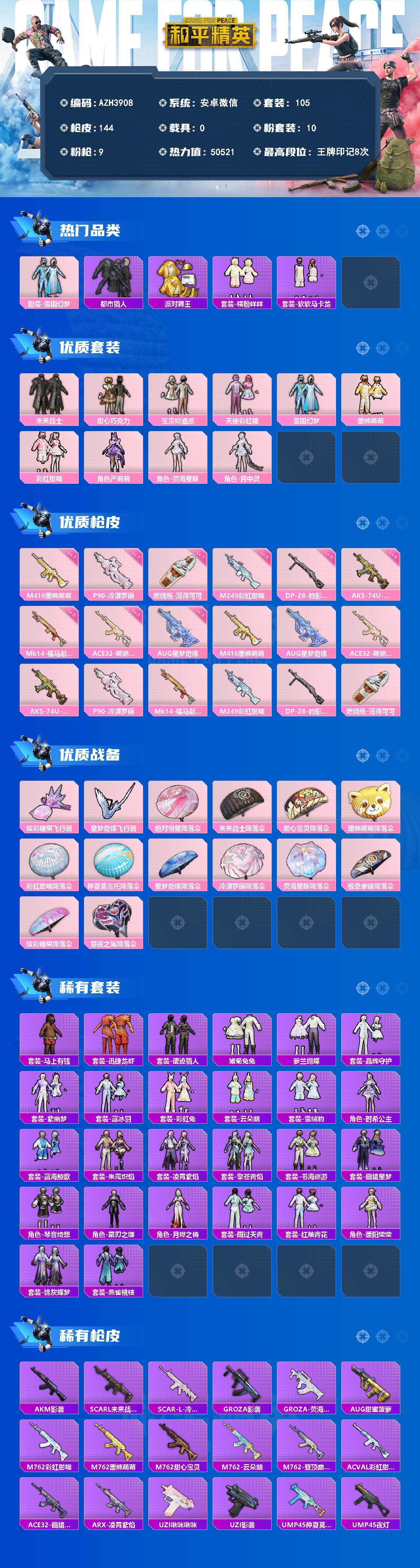 HPLX4193744和平精英账号详情图2