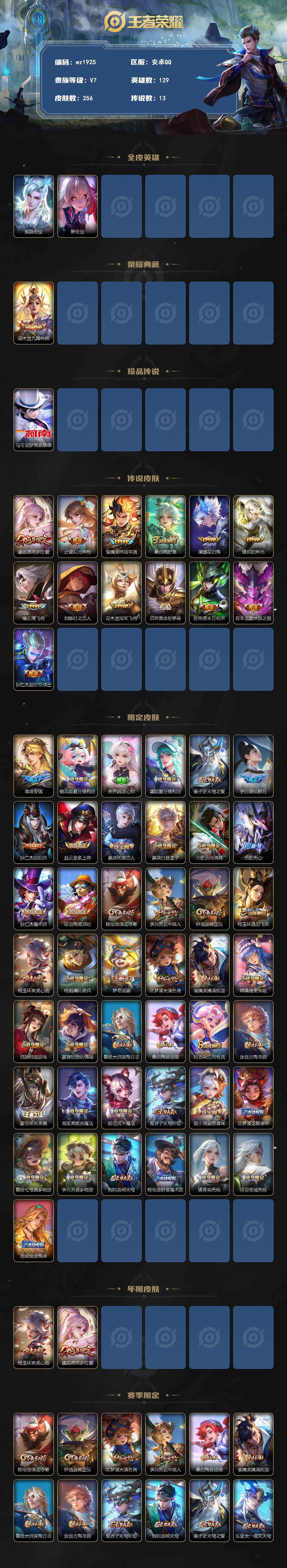 WZLX4335582王者荣耀账号详情图2