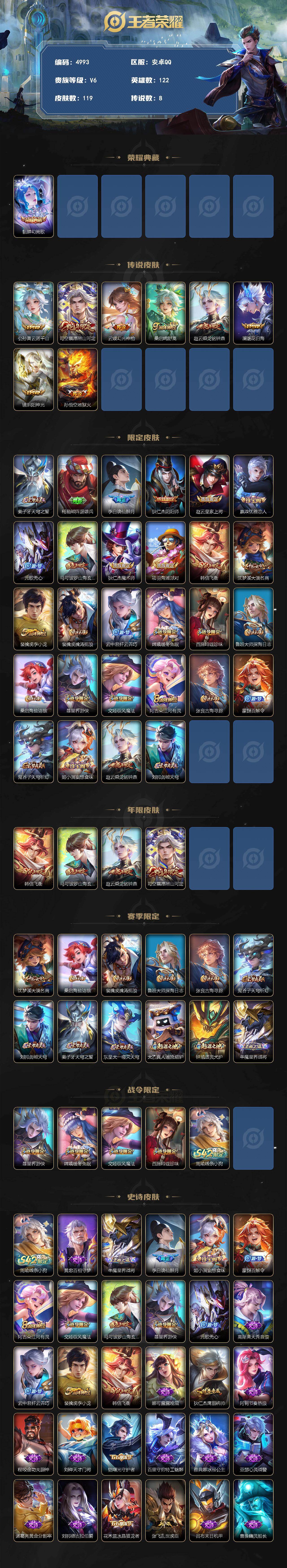 WZLX4335873王者荣耀账号详情图2