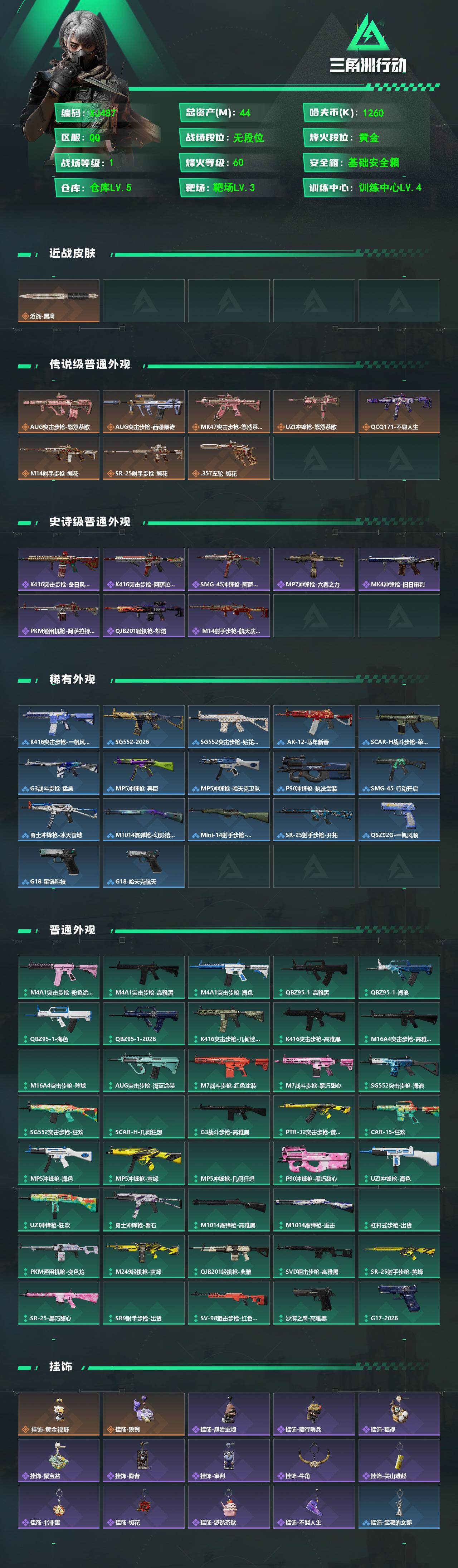 SJZQM4108167三角洲行动账号详情图3