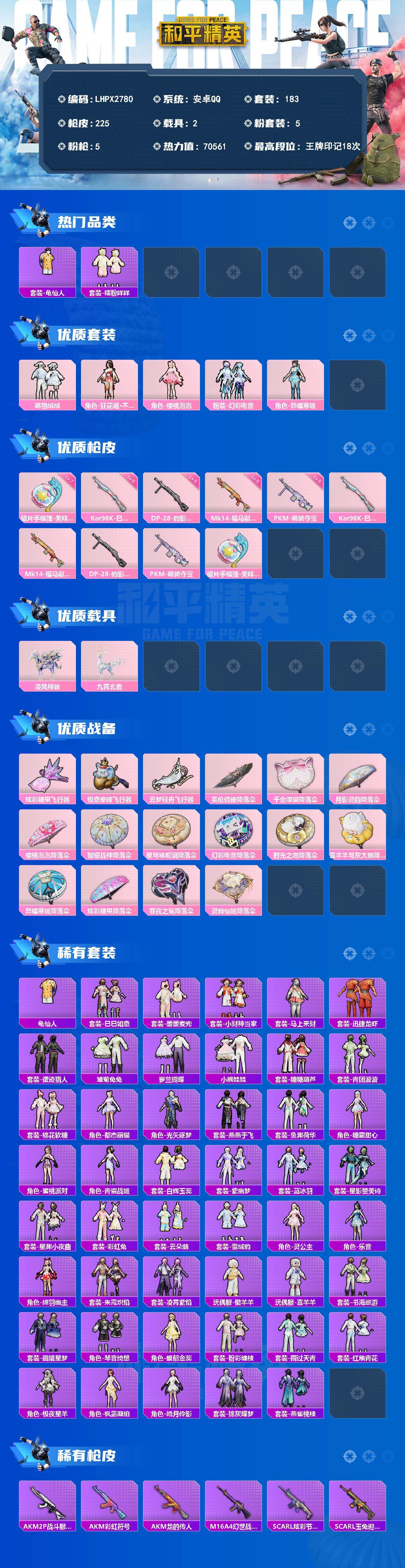 HPLE4194372和平精英账号详情图2