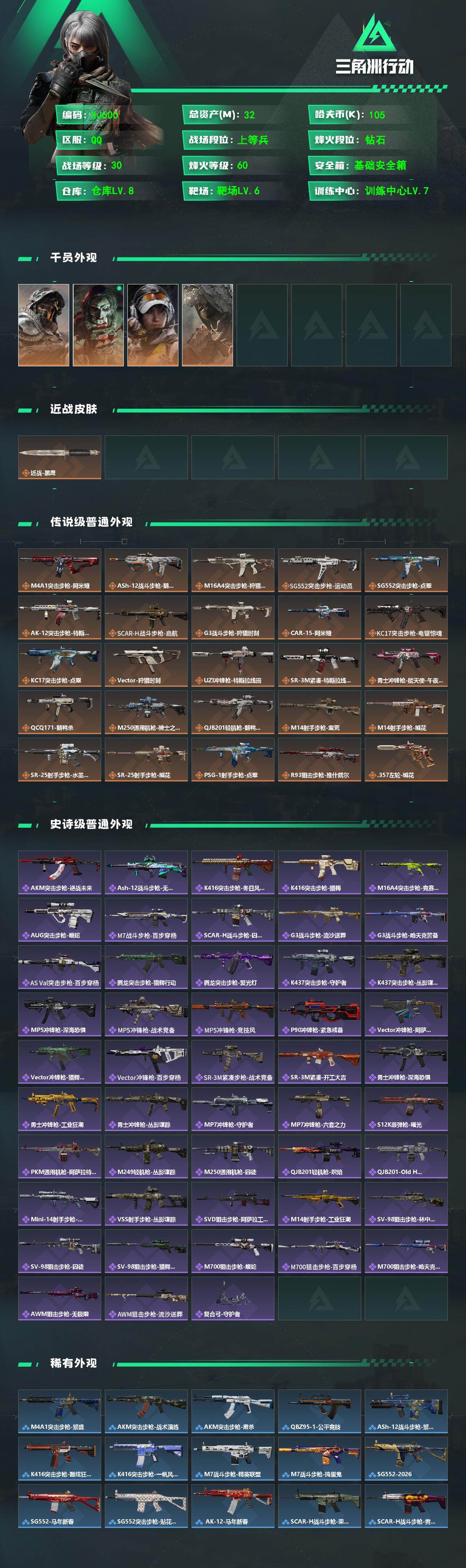 SJZQM4109088三角洲行动账号详情图3