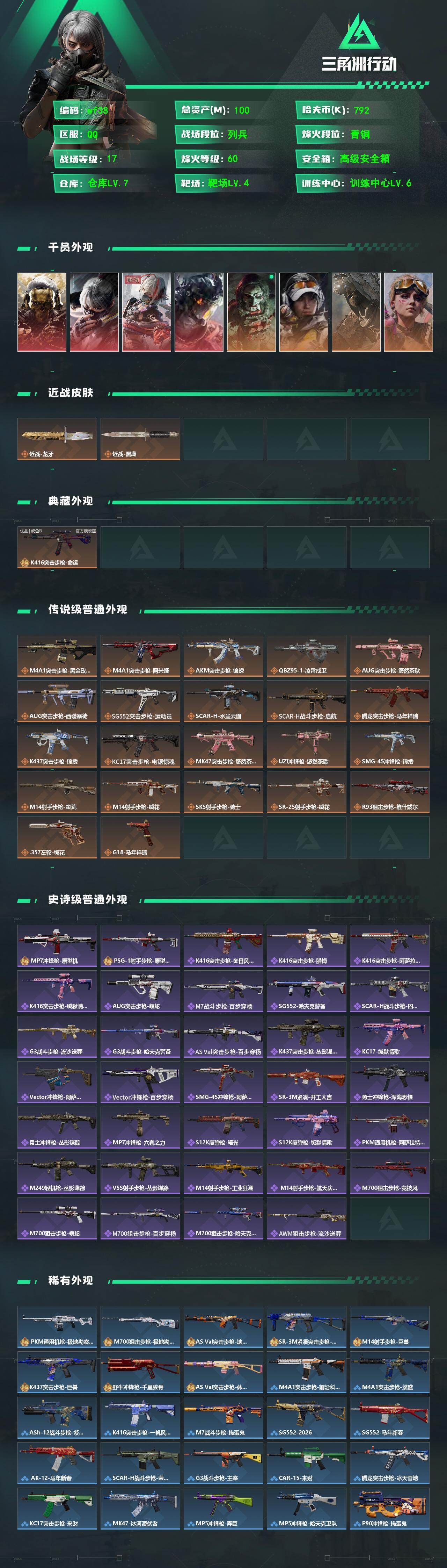 SJZQM4110143三角洲行动账号详情图3