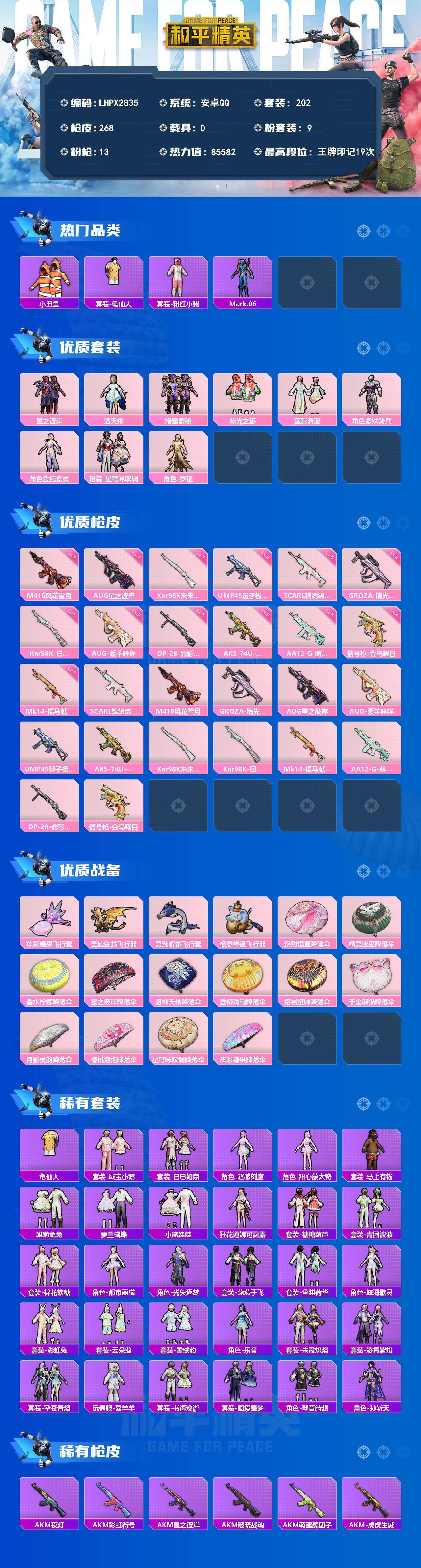 HPLE4194400和平精英账号详情图2