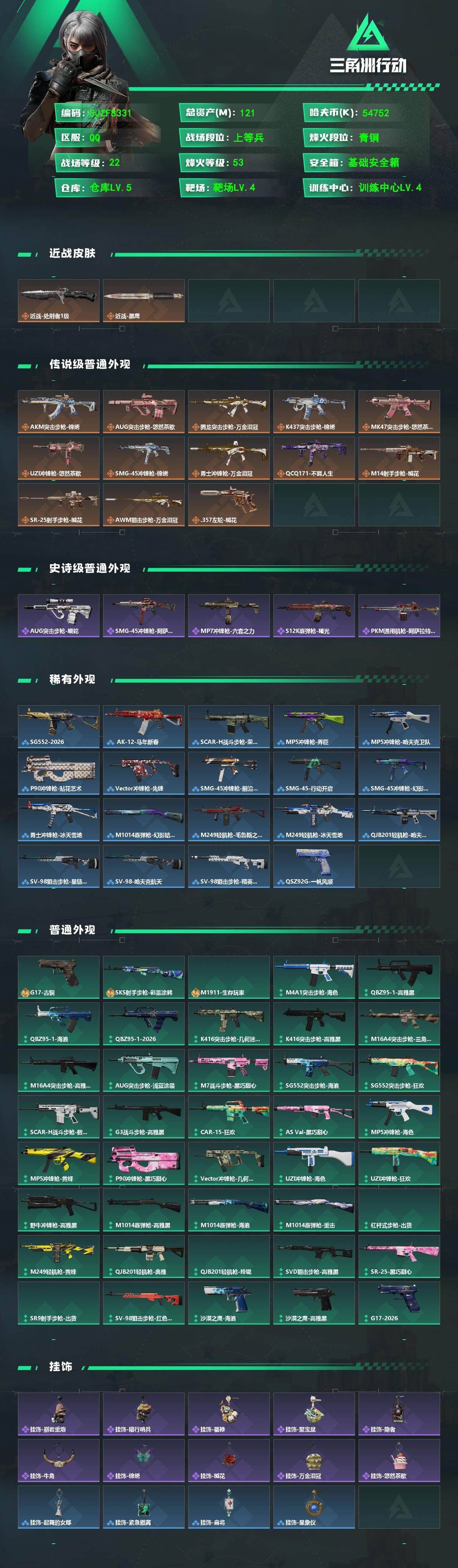 SJZQM4108687三角洲行动账号详情图3