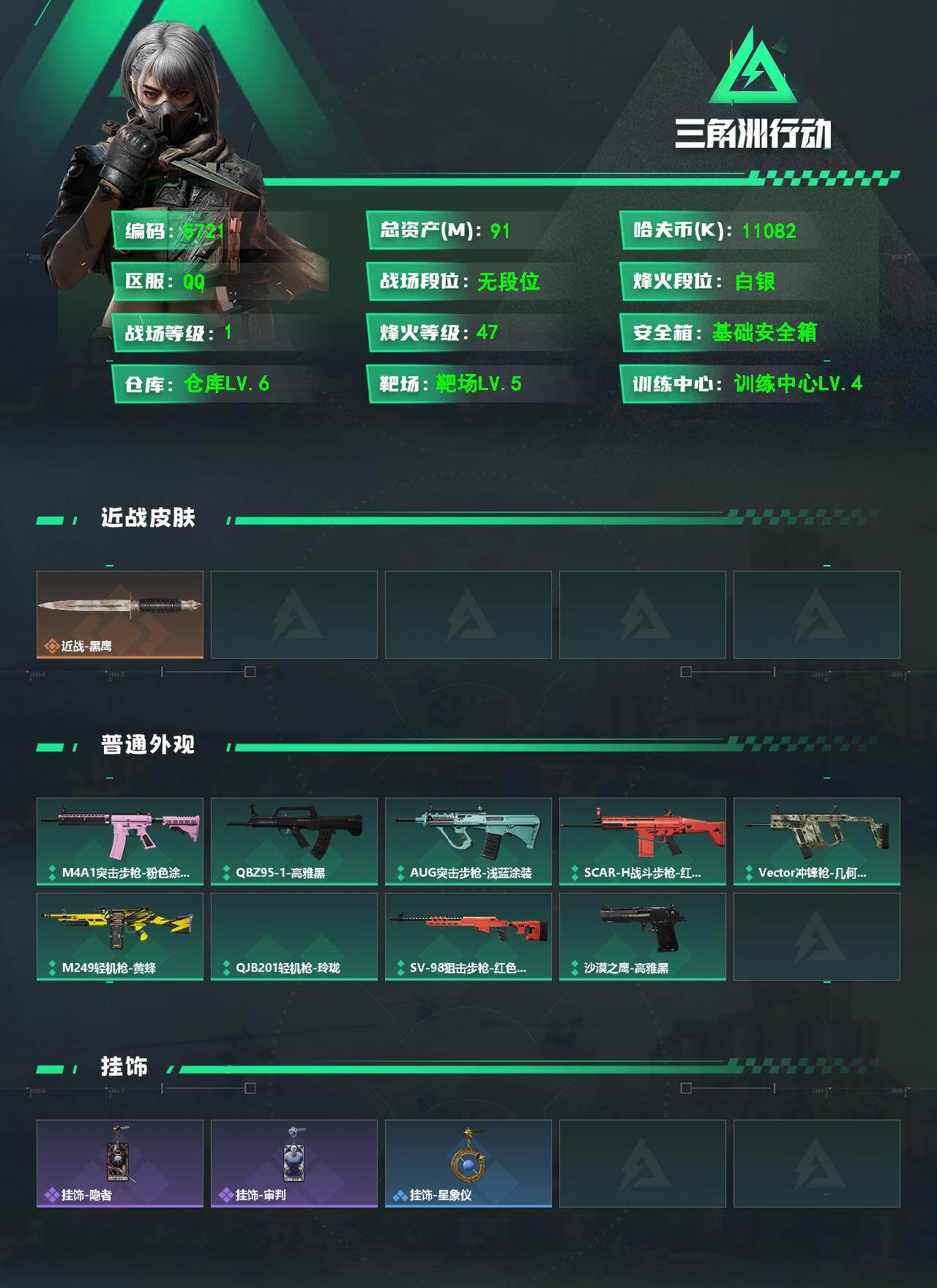 SJZPX4110024三角洲行动账号详情图4