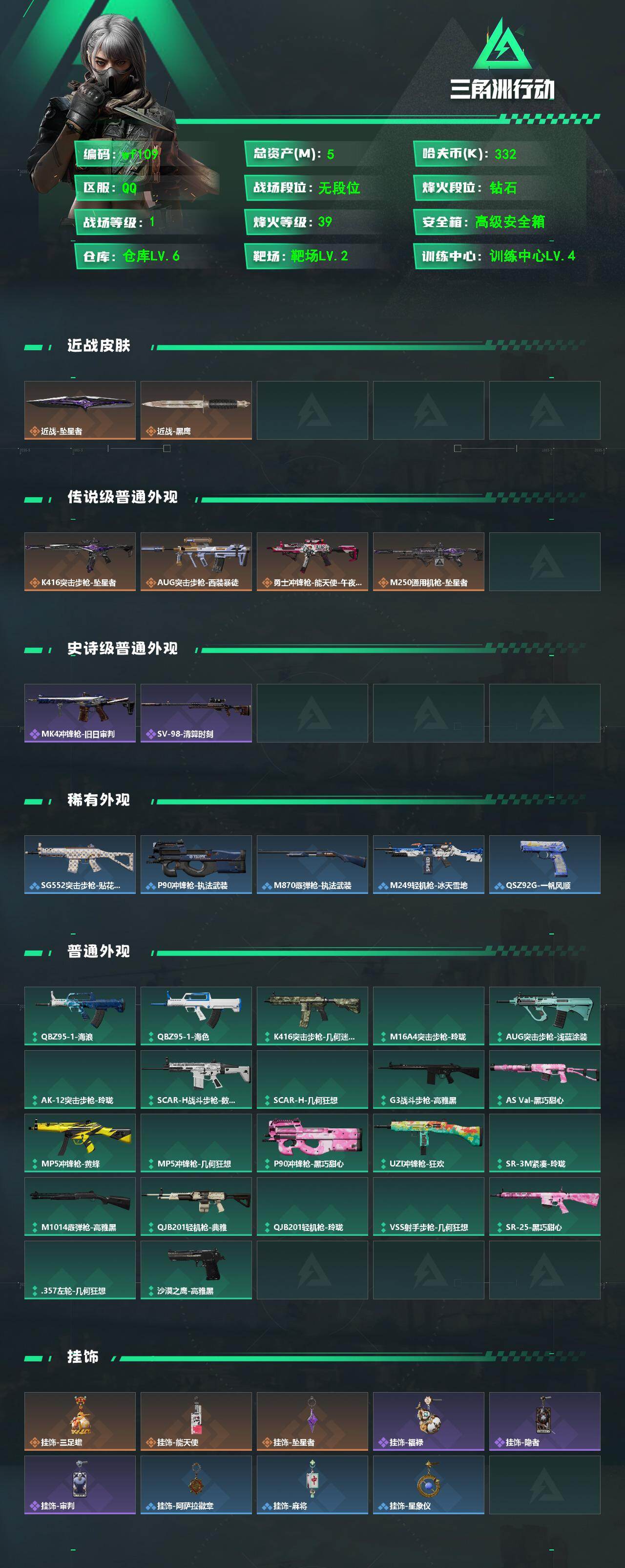 SJZQM4112801三角洲行动账号详情图3