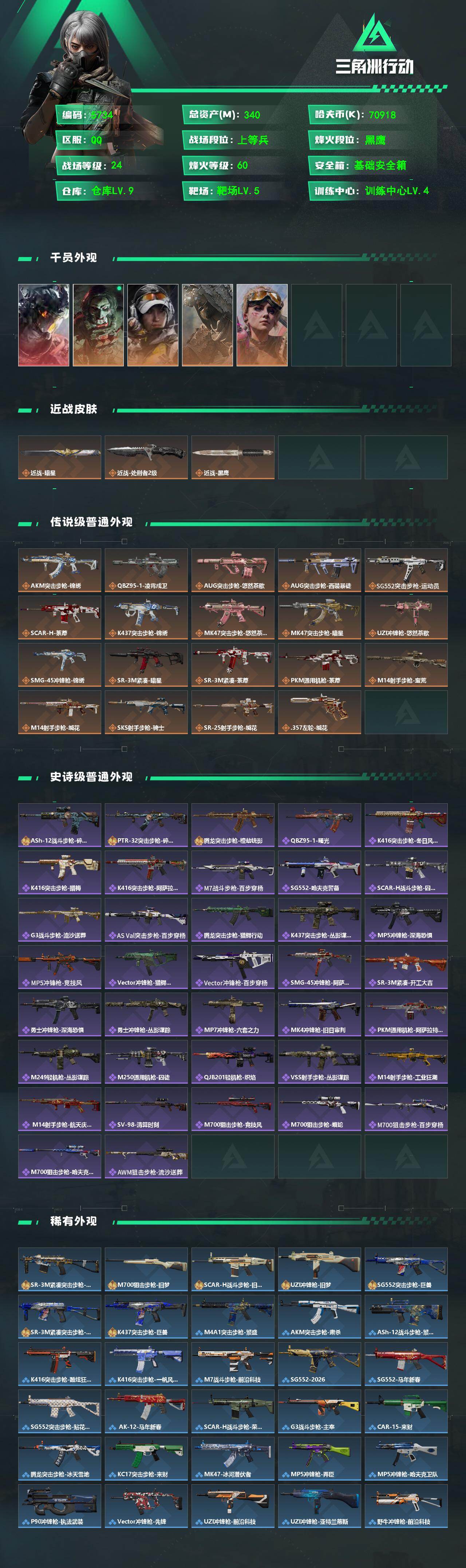 SJZPX4110095三角洲行动账号详情图4