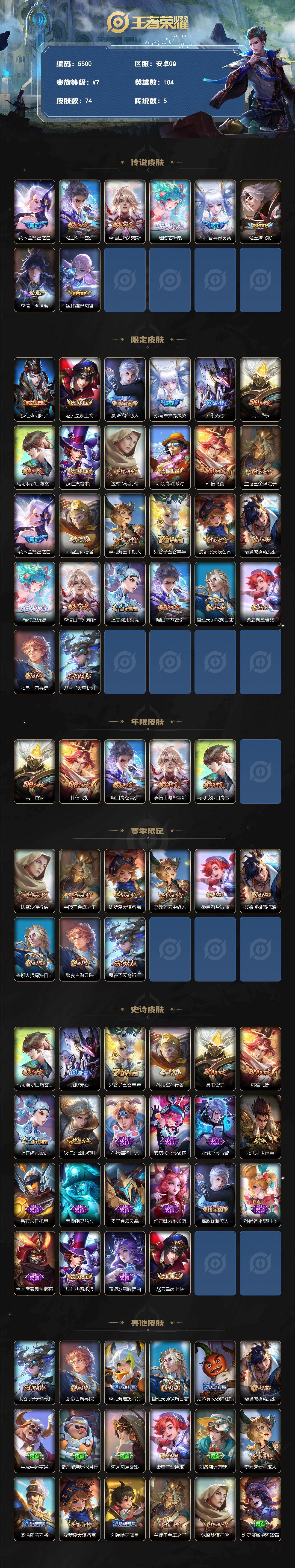 WZJZ4346332王者荣耀账号详情图2