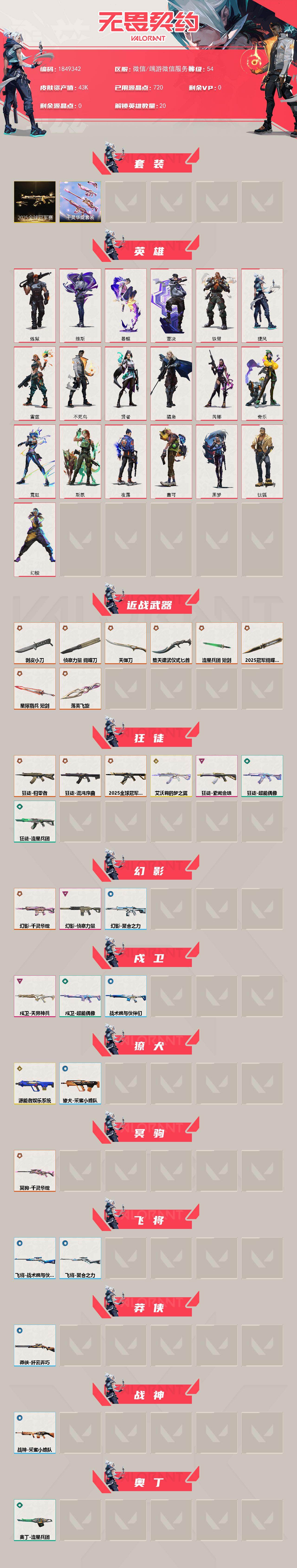 WWQLX439110无畏契约账号详情图2