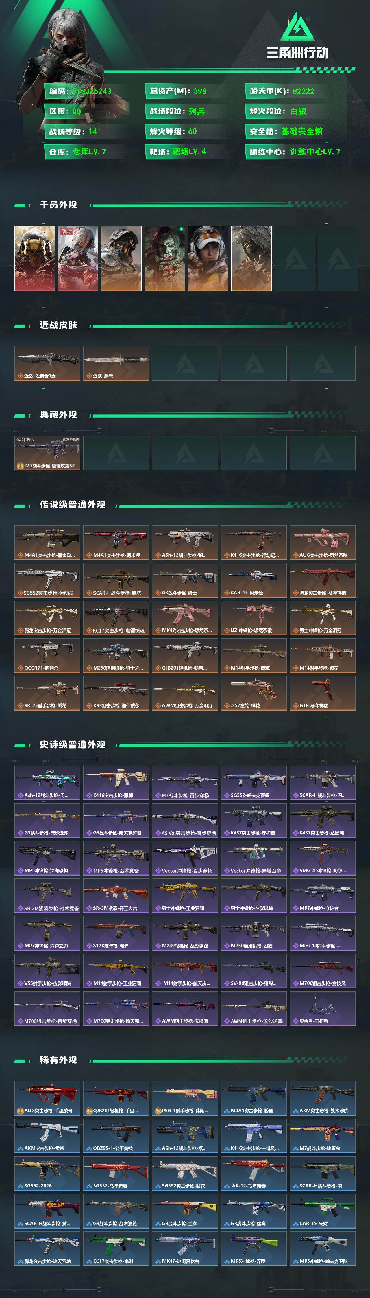 SJZQM4110163三角洲行动账号详情图3