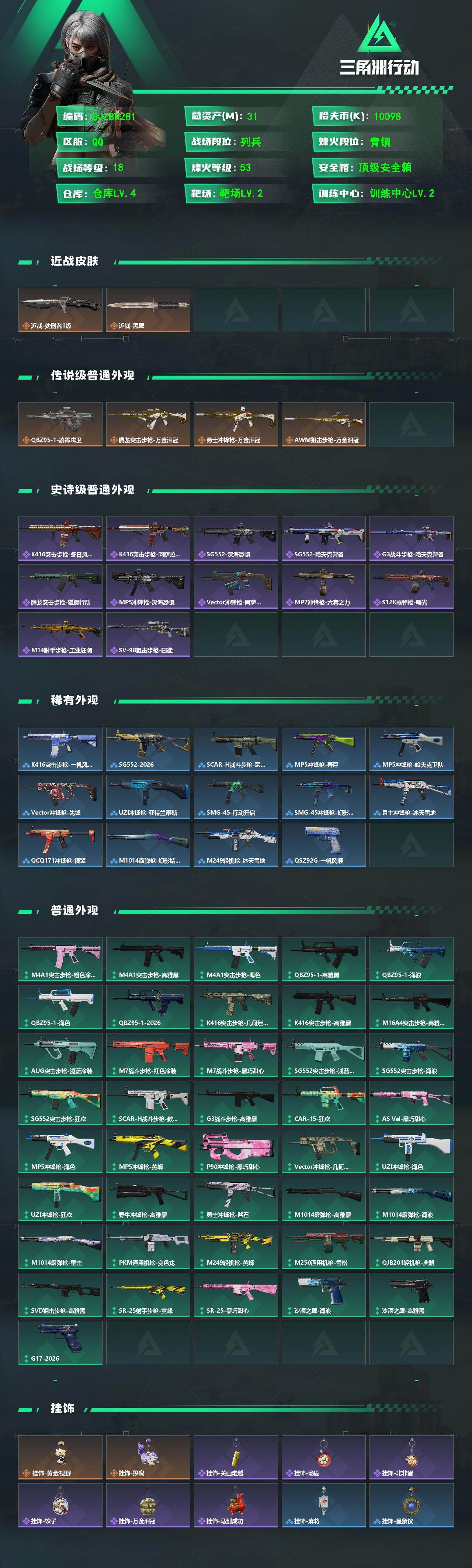 SJZEY4110307三角洲行动账号详情图2