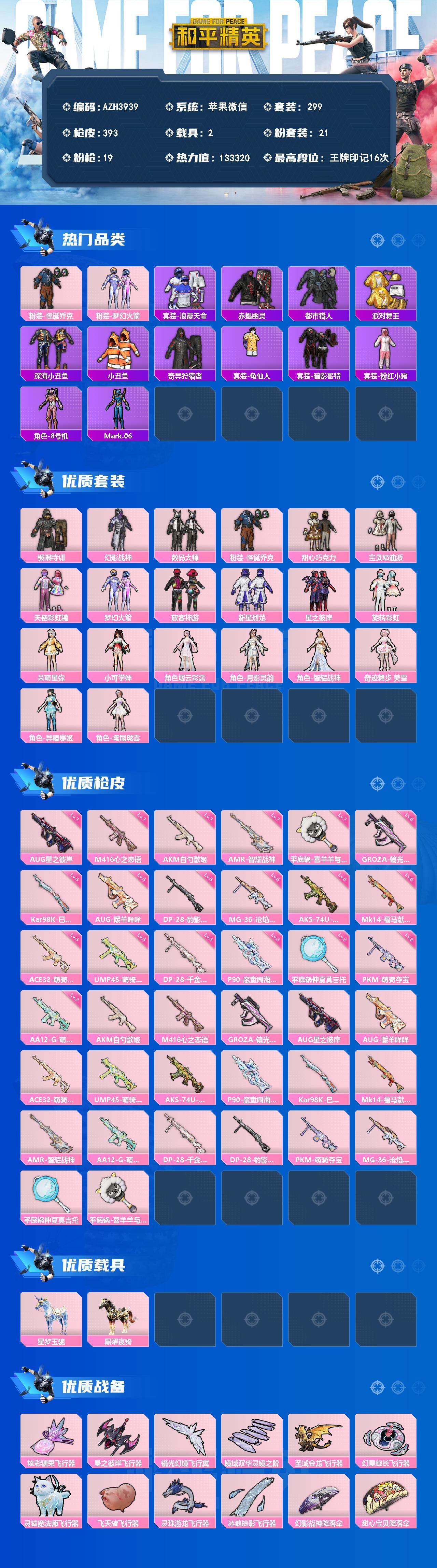 HPLX4196539和平精英账号详情图2