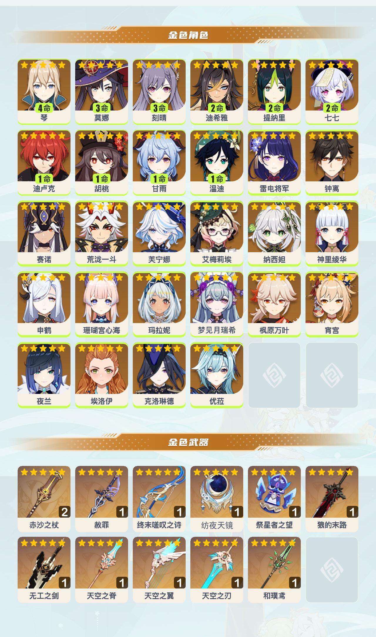 YSEY45361原神账号详情图3