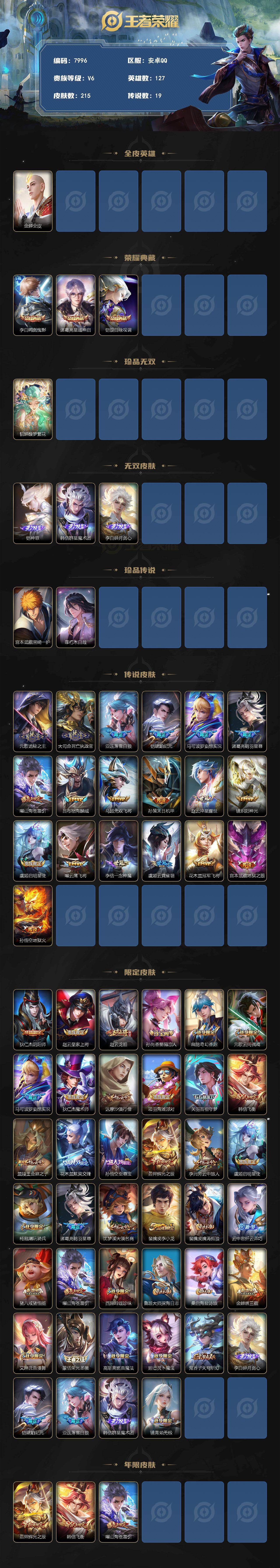 WZLX4340516王者荣耀账号详情图2