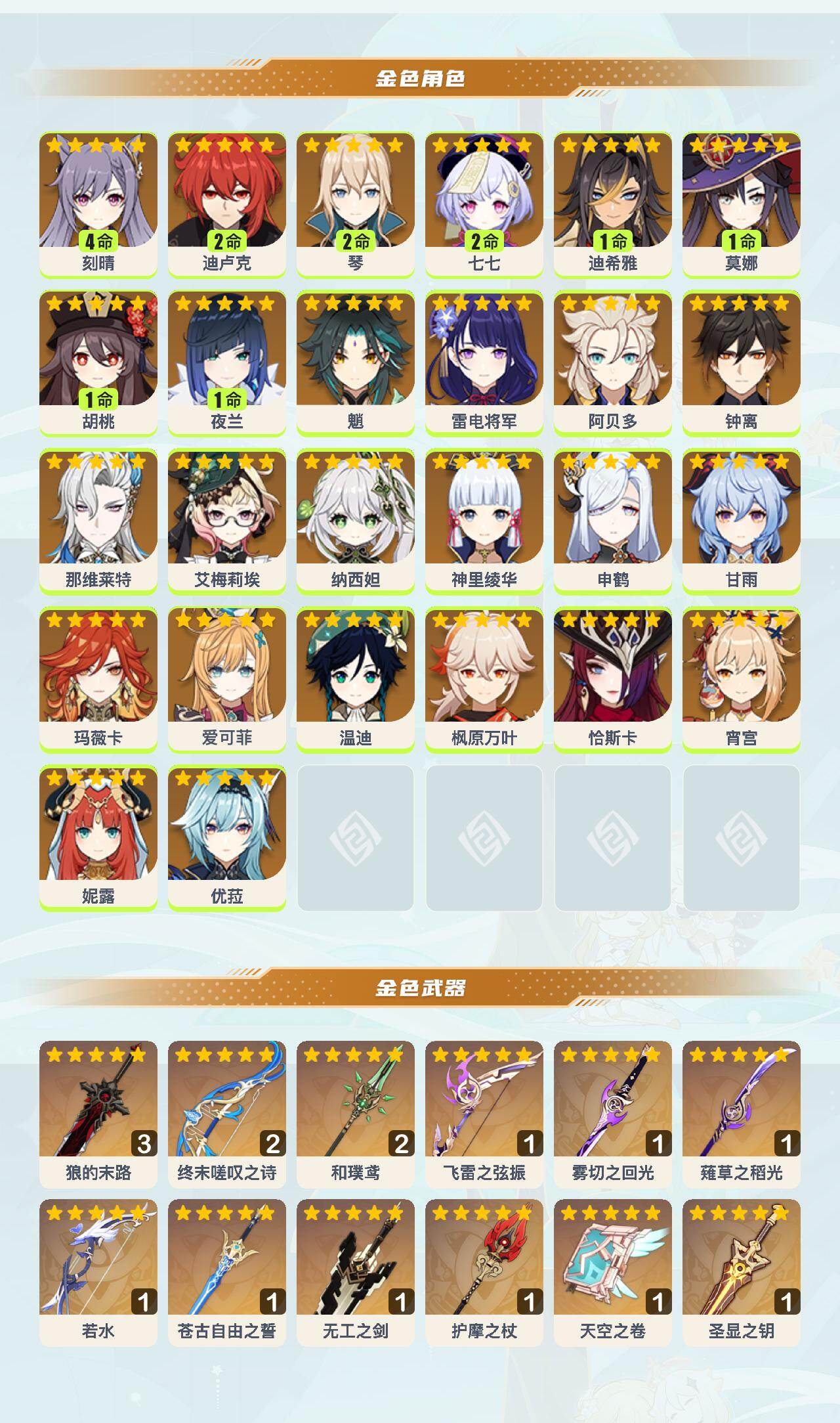 YSEY45387原神账号详情图3
