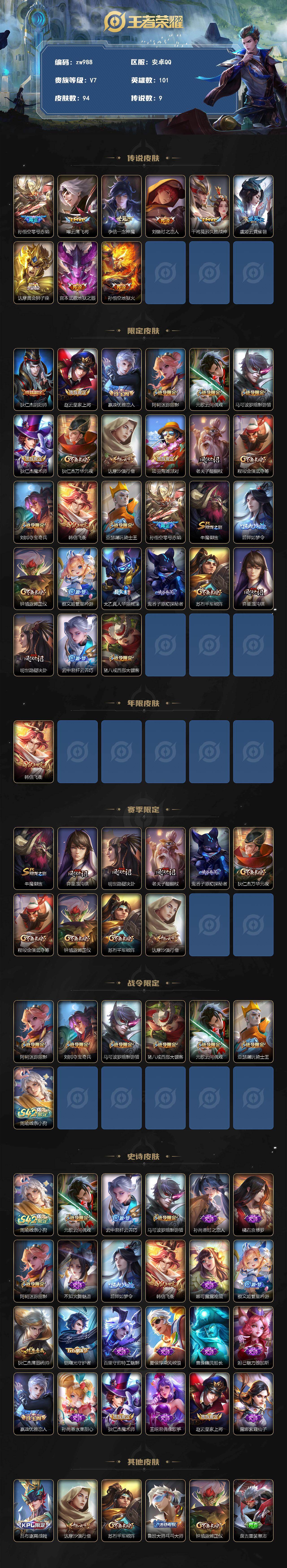 WZCMW4369723王者荣耀账号详情图2