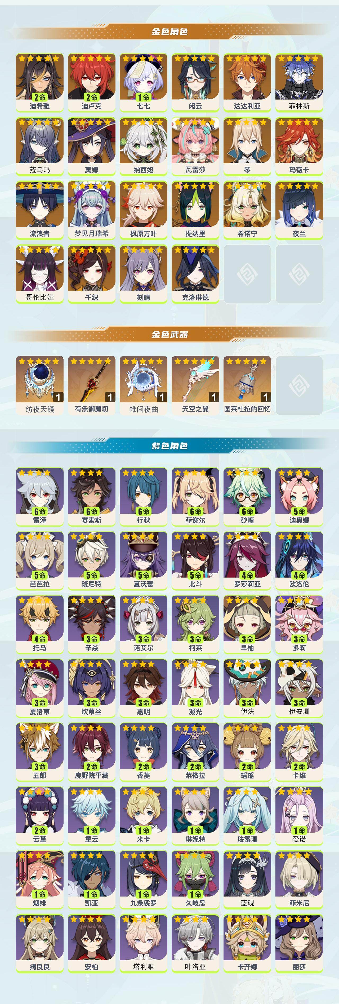 YSEY45371原神账号详情图2