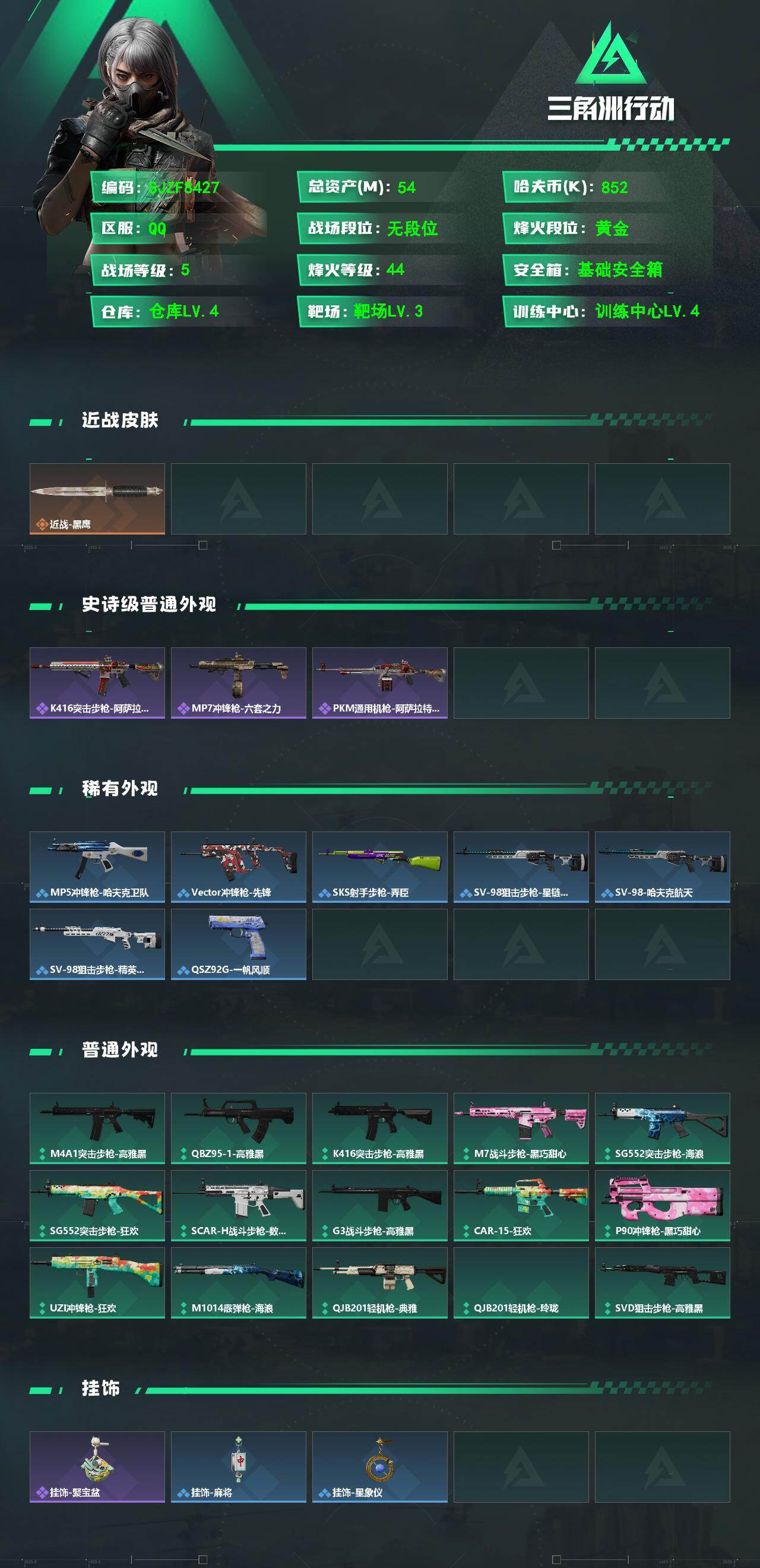 SJZEY4112809三角洲行动账号详情图2