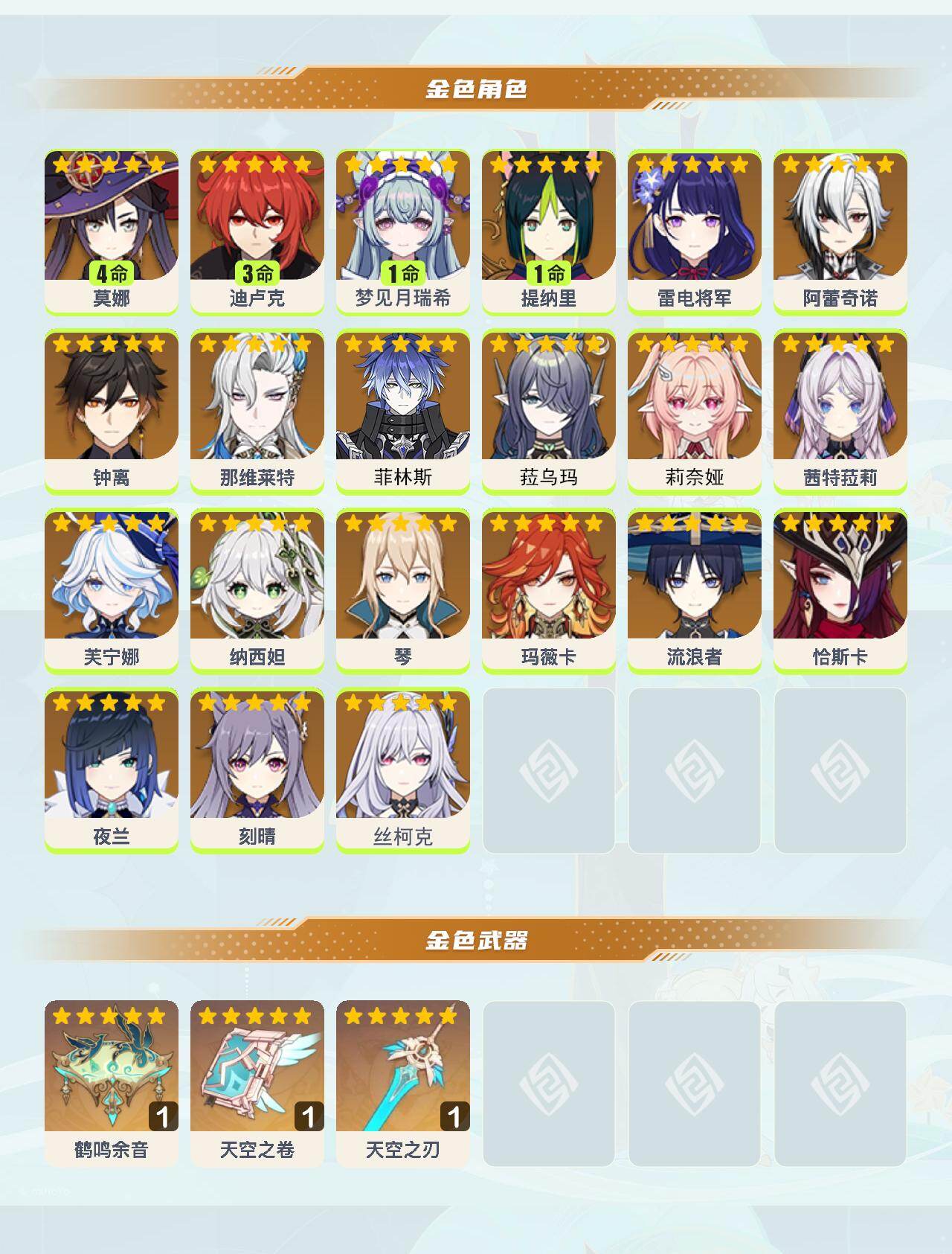 YSEY45389原神账号详情图3