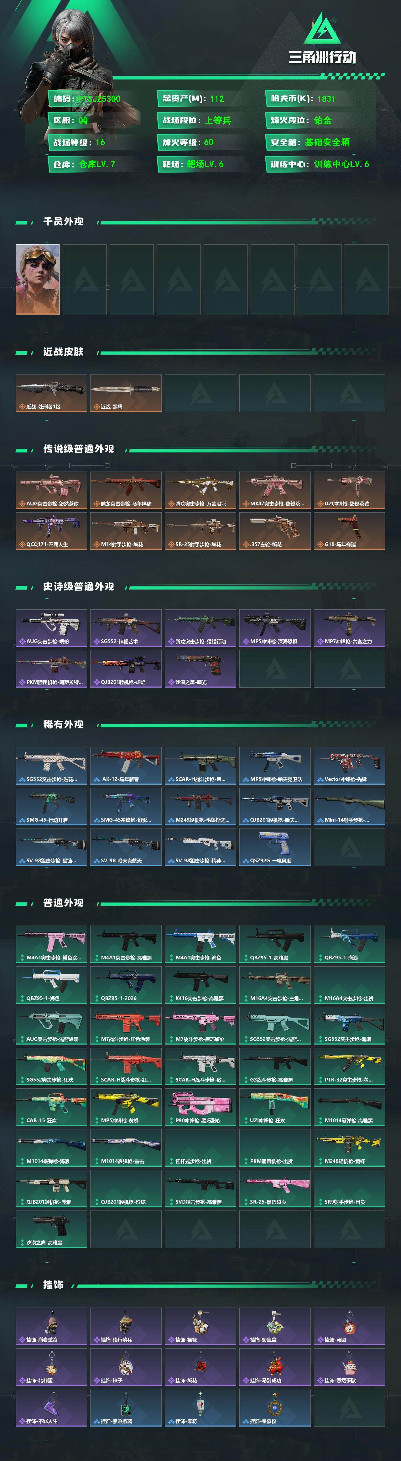 SJZQM4111852三角洲行动账号详情图3