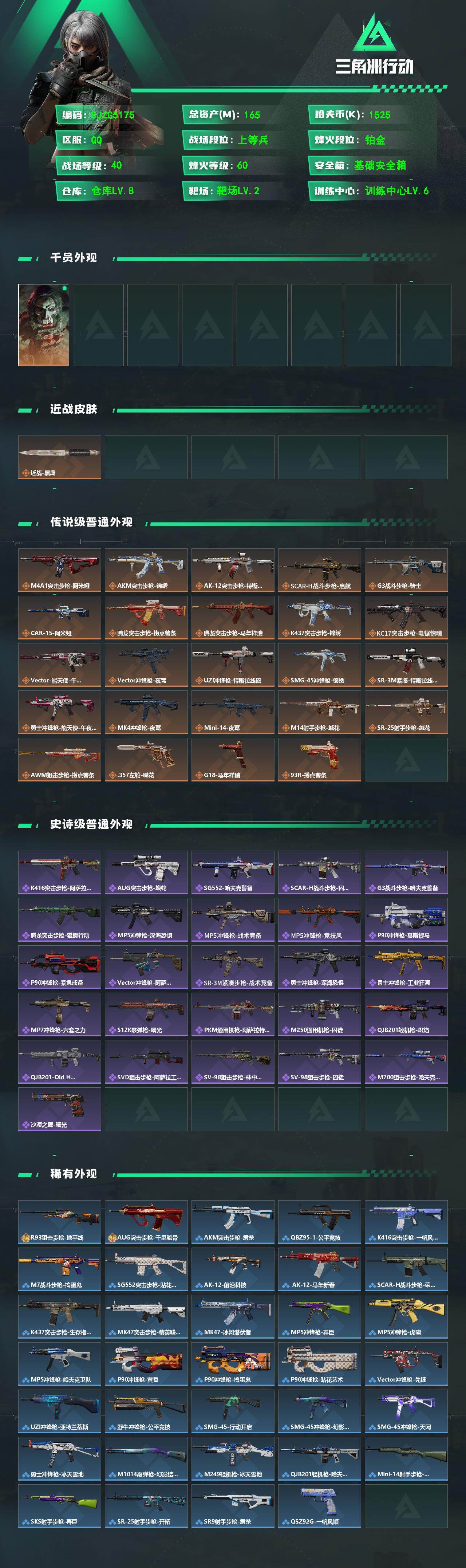 SJZEY4111764三角洲行动账号详情图2