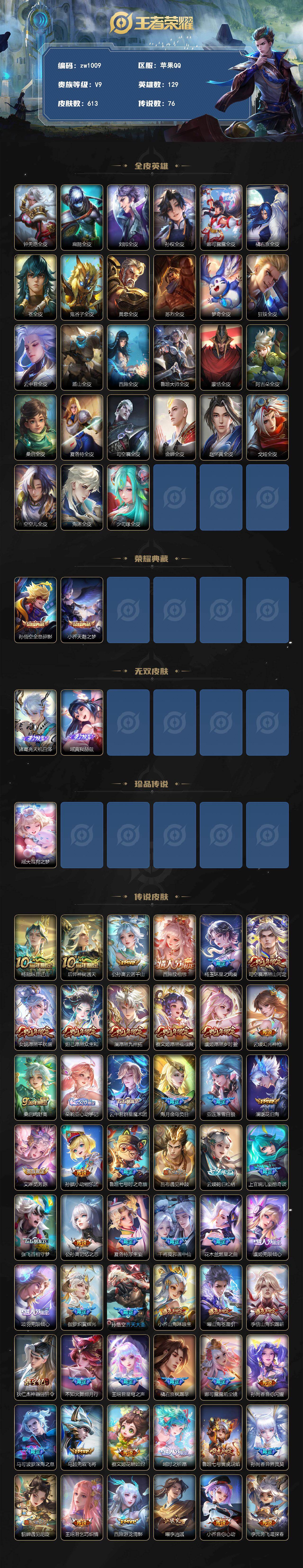 WZLX4343482王者荣耀账号详情图2