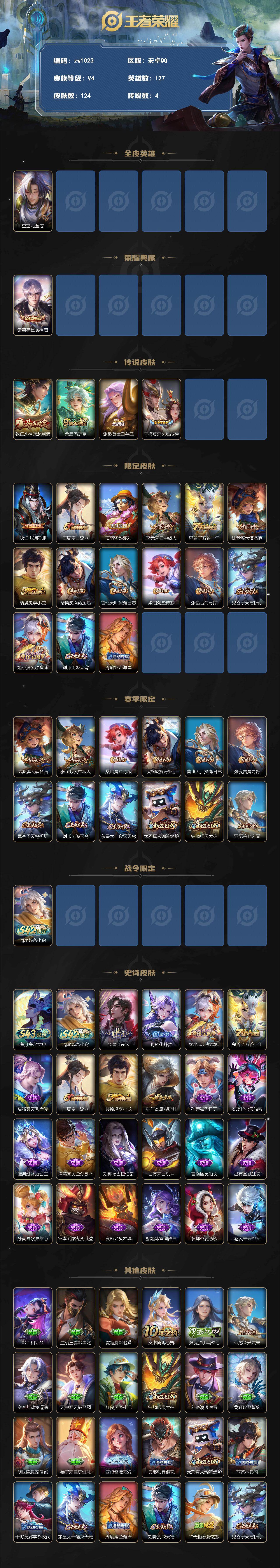 WZCMW4372404王者荣耀账号详情图2