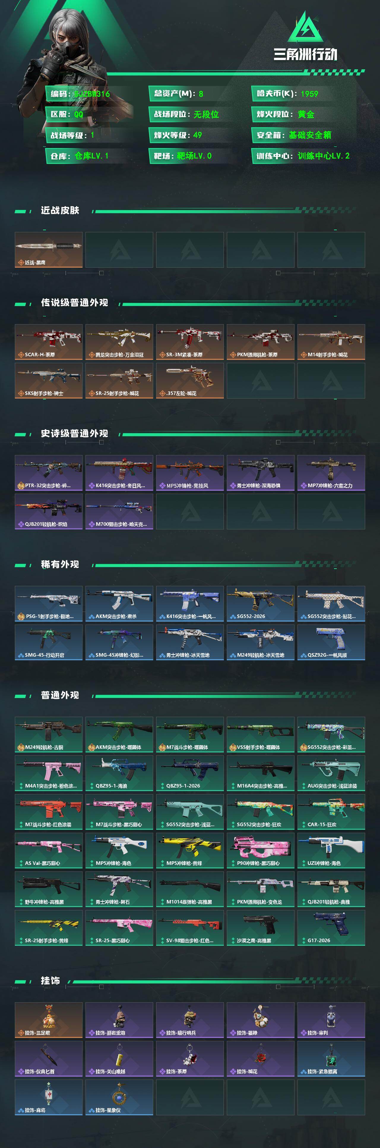 SJZEY4113063三角洲行动账号详情图2