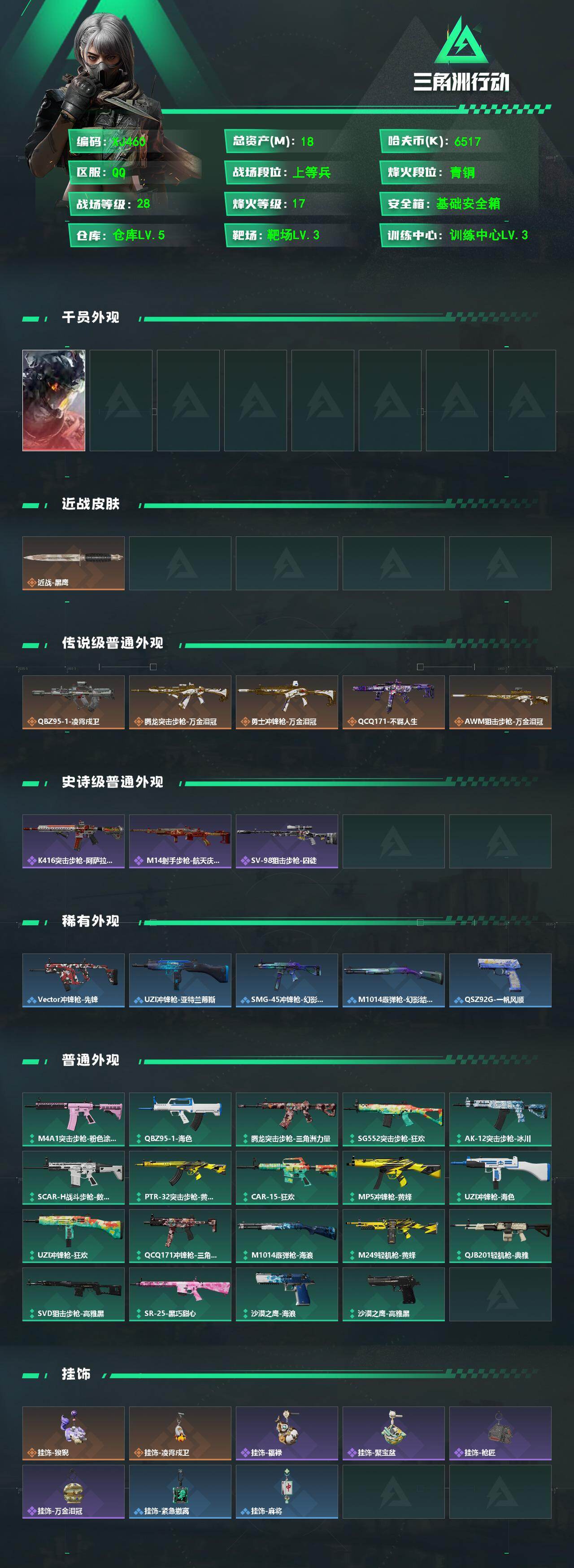 SJZQM4113093三角洲行动账号详情图3