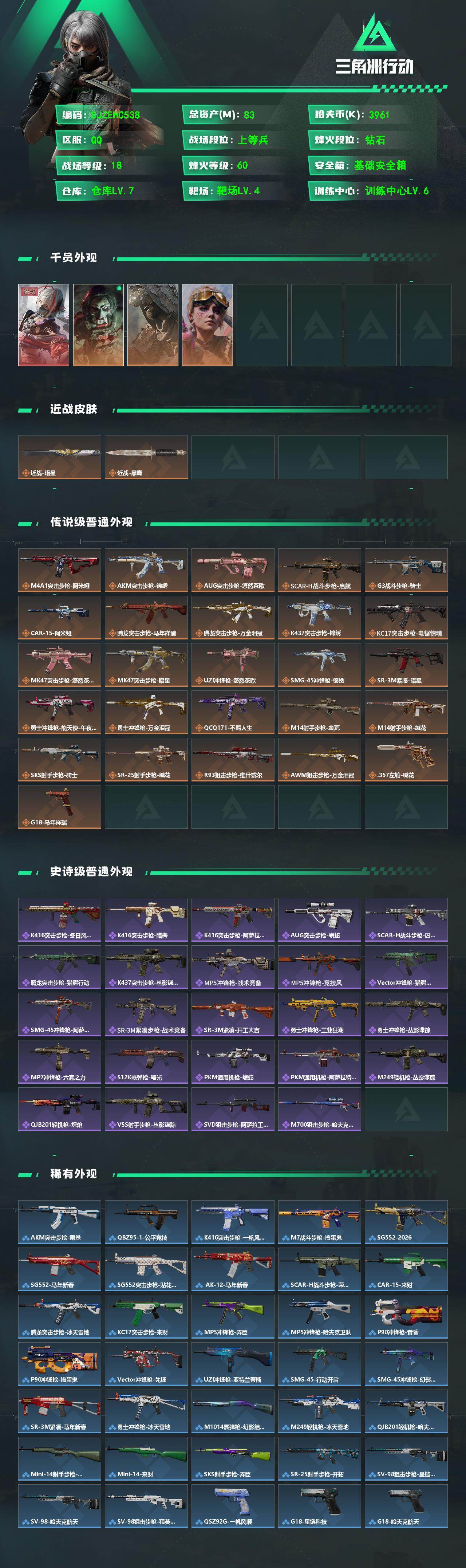 SJZEY4117147三角洲行动账号详情图2