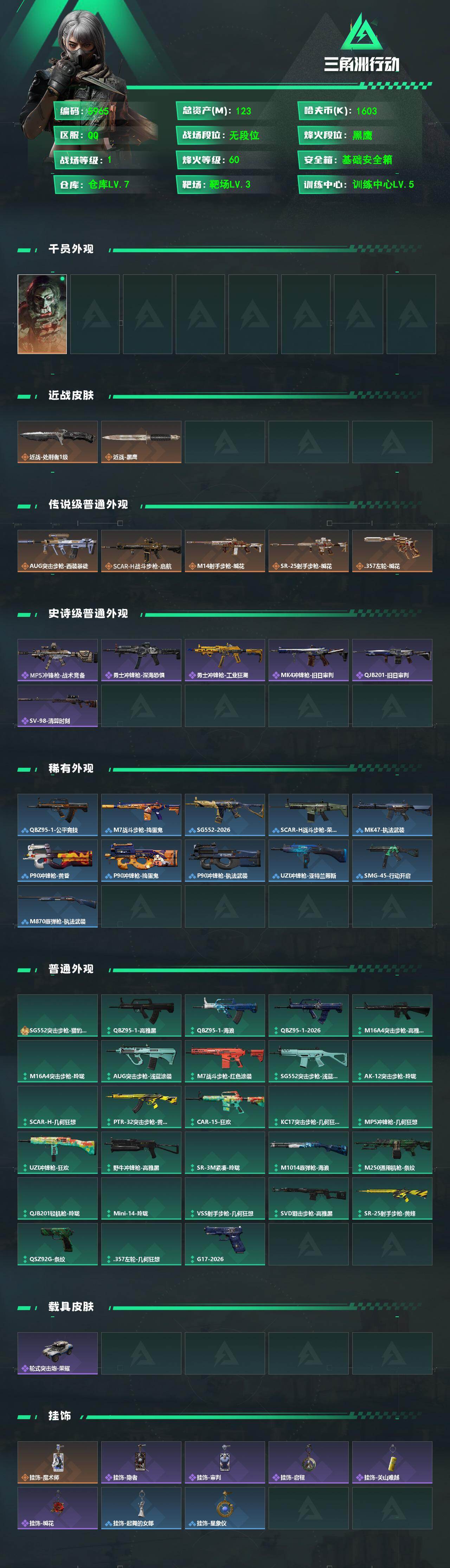 SJZPX4117593三角洲行动账号详情图4
