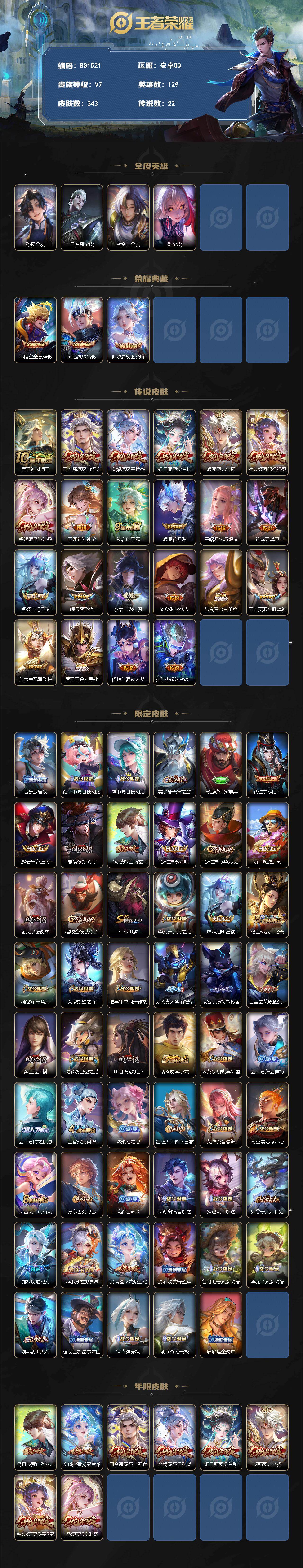 WZBSY4382950王者荣耀账号详情图2