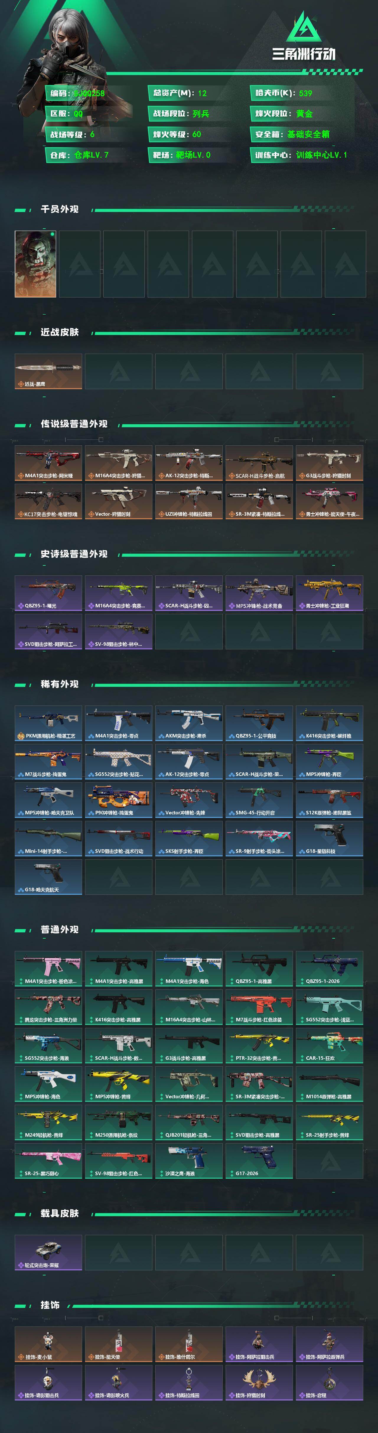 SJZEY4117076三角洲行动账号详情图2