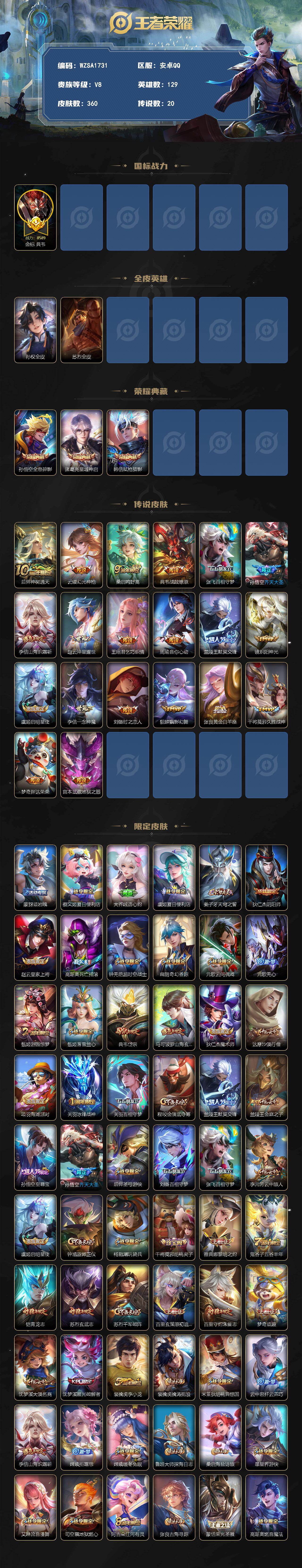 WZEY4360879王者荣耀账号详情图2