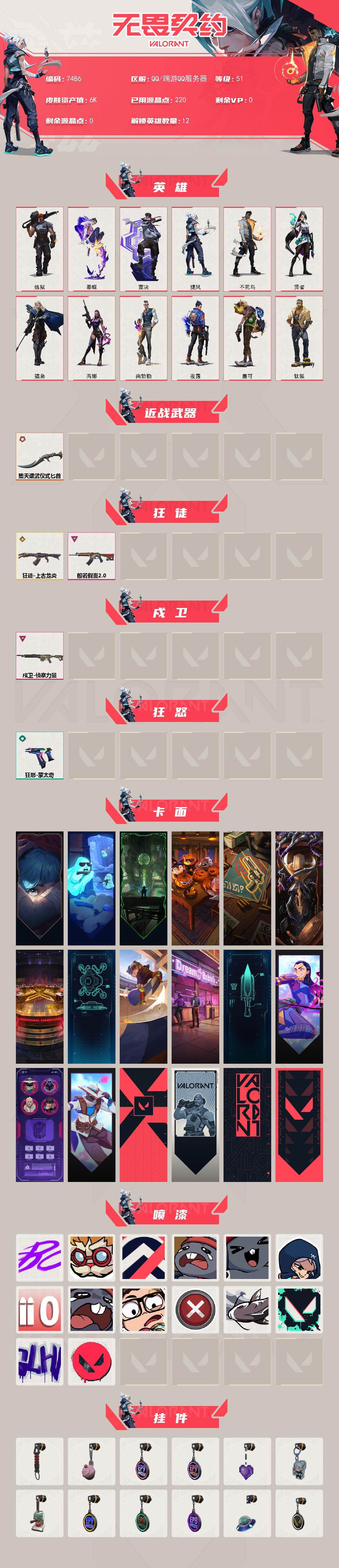 WWQXL442822无畏契约账号详情图2