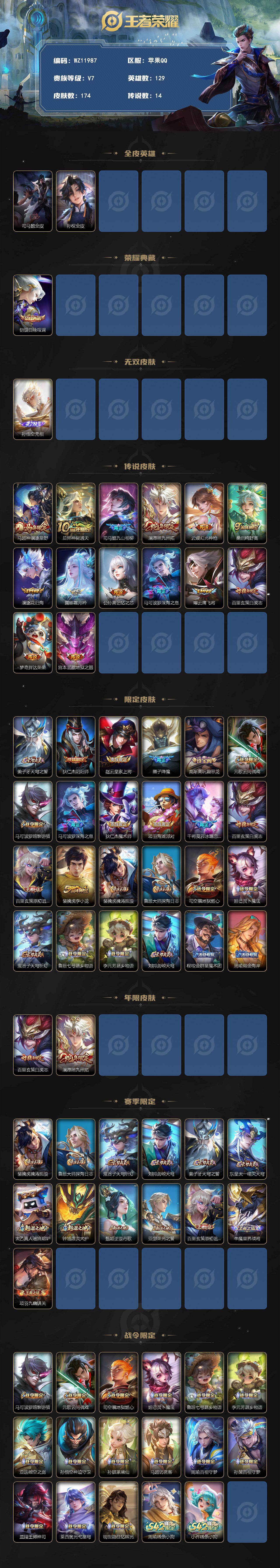 WZXS4374476王者荣耀账号详情图2