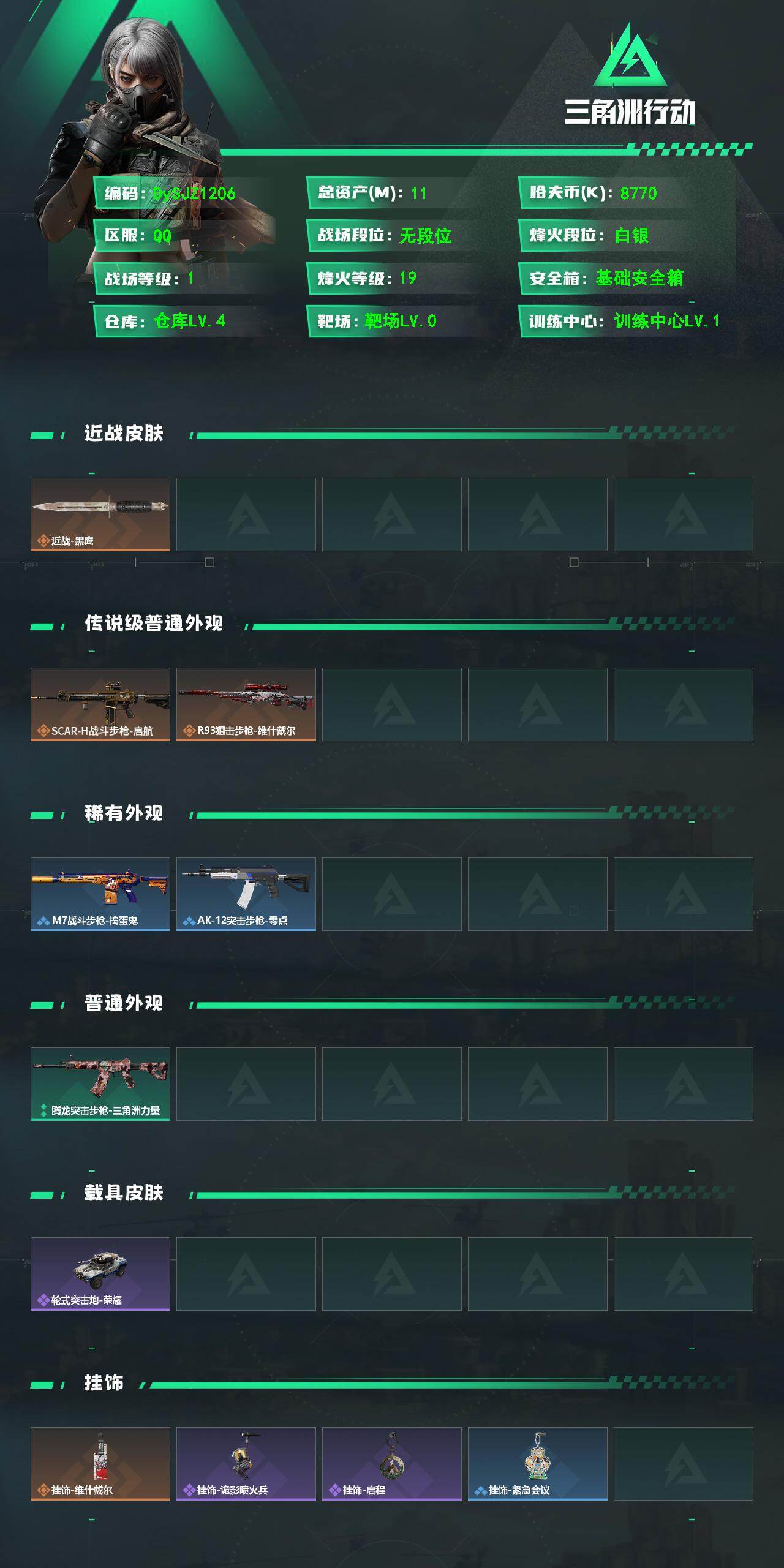 SJZYYT4125747三角洲行动账号详情图2