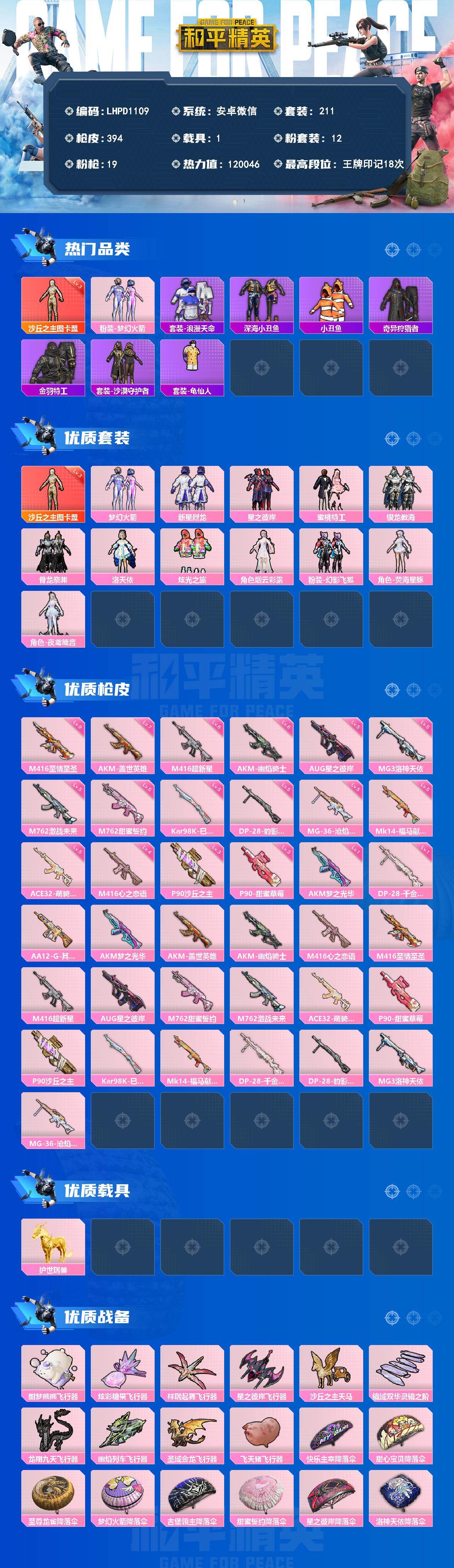 HPLE4221435和平精英账号详情图2 HPLE4221435和平精英账号详情图2