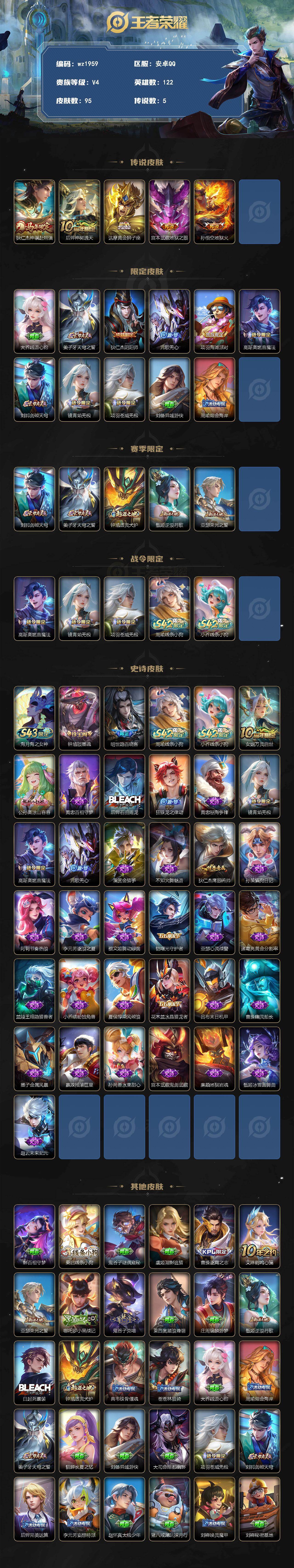 WZCMW4397560王者荣耀账号详情图2