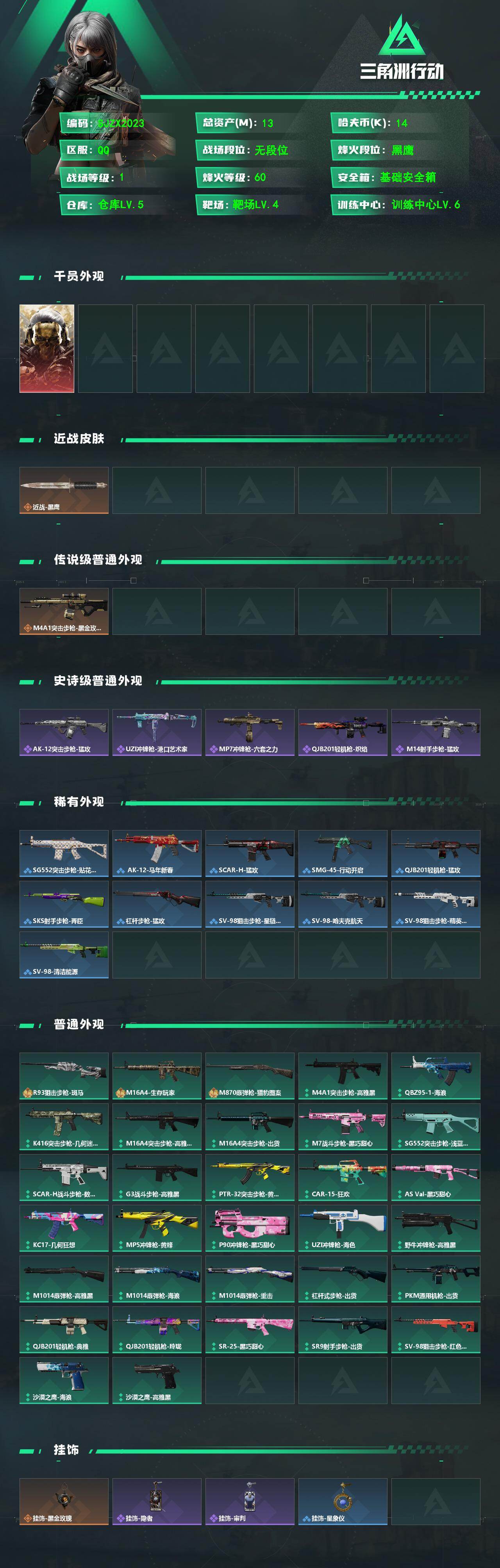 SJZEY4127735三角洲行动账号详情图2
