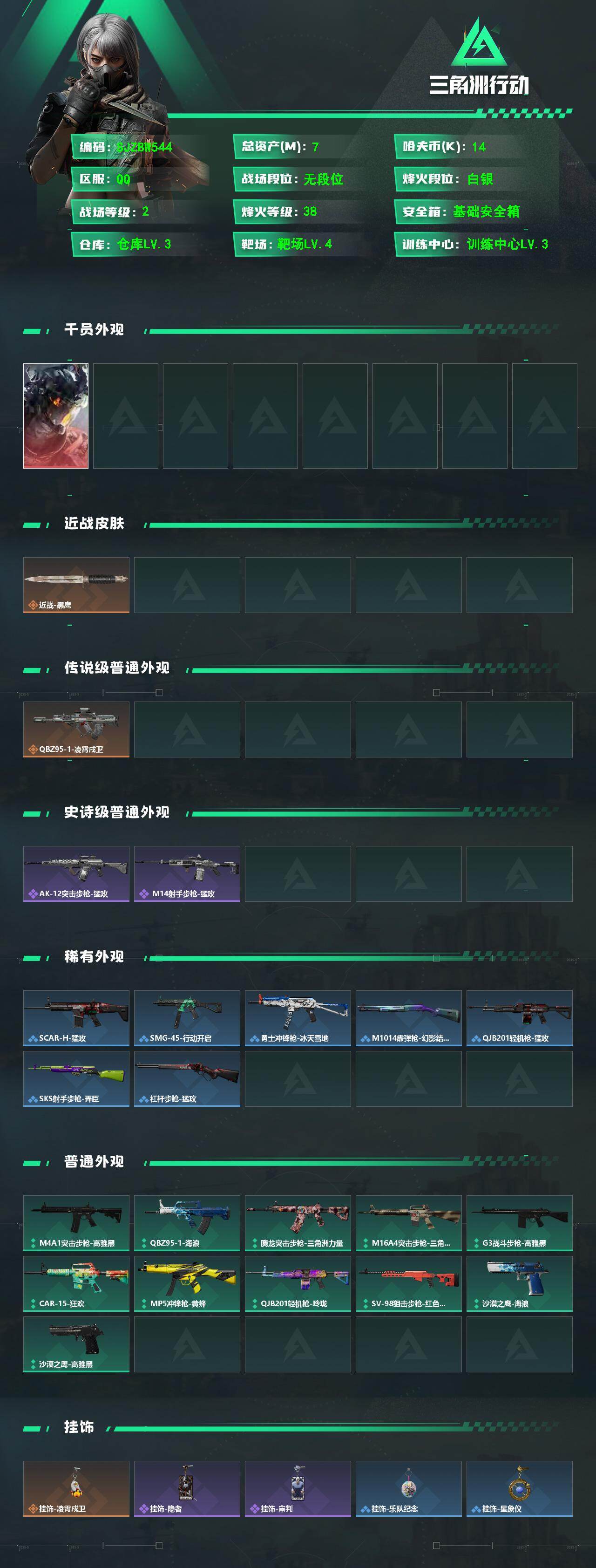 SJZEY4127655三角洲行动账号详情图2