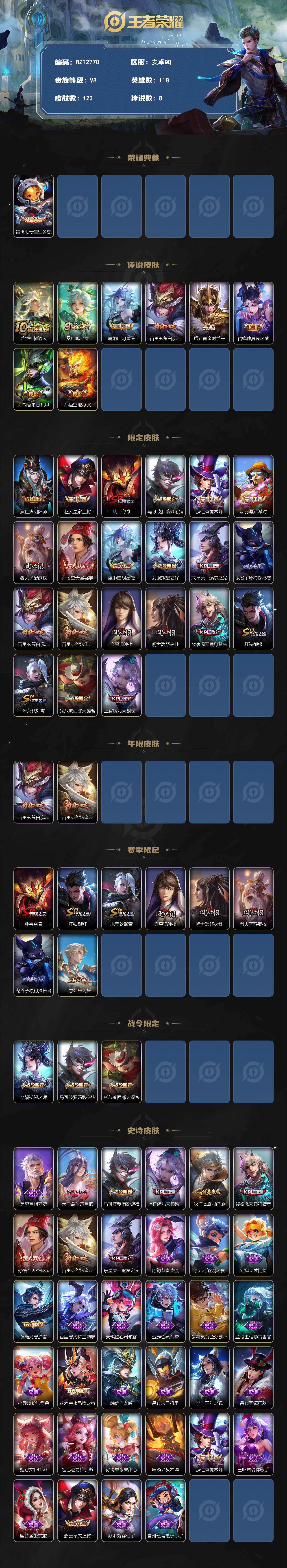 WZXS4393962王者荣耀账号详情图2