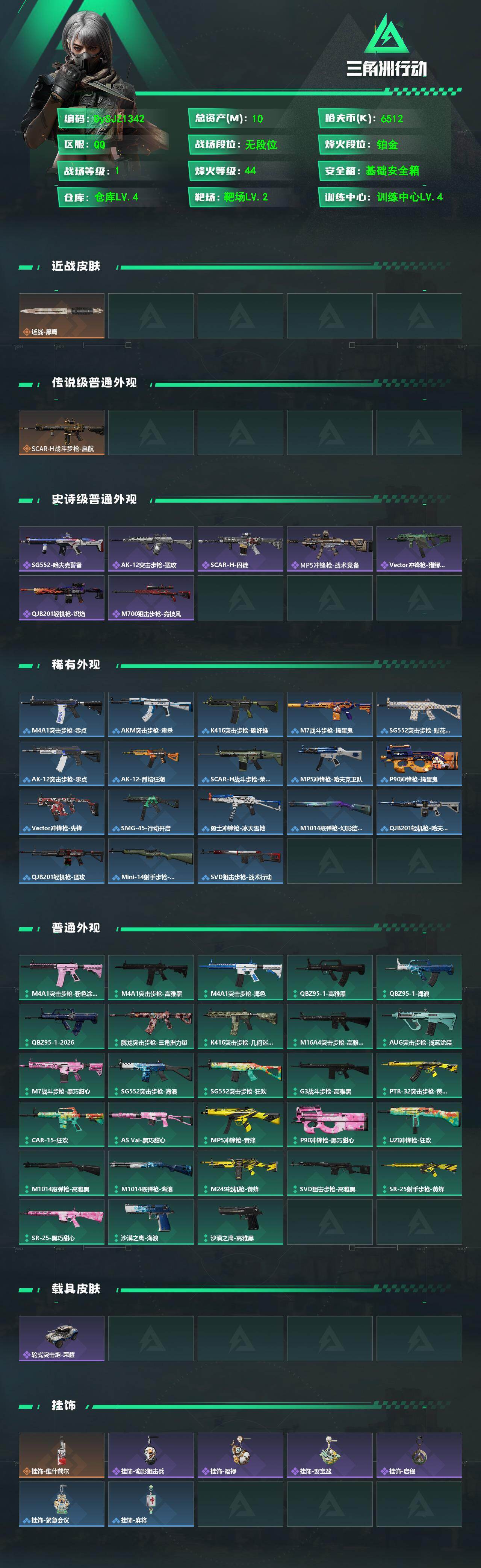 SJZYYT4128156三角洲行动账号详情图2