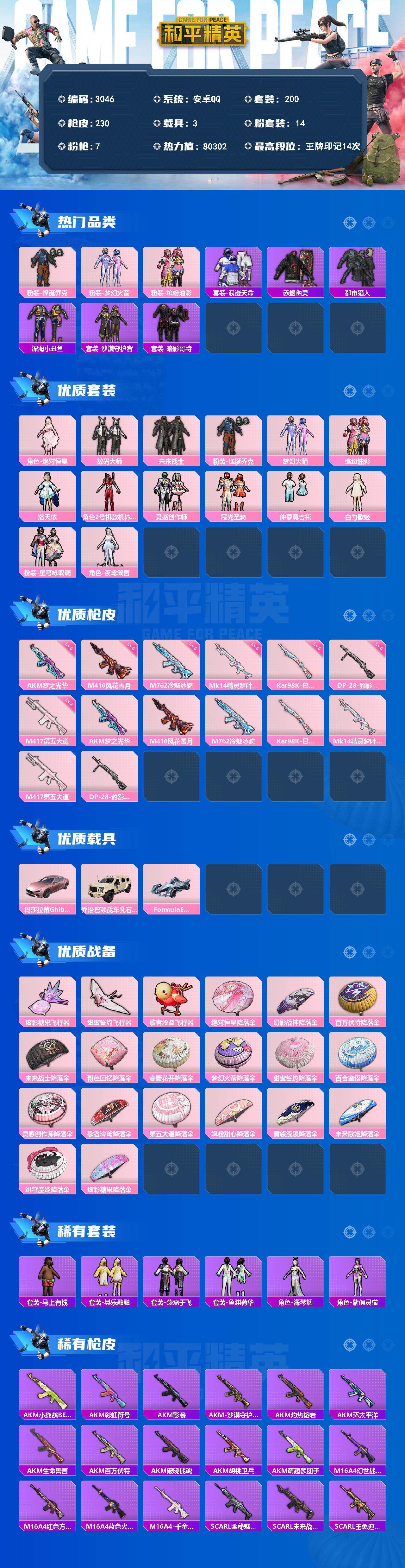 HPQM4257376和平精英账号详情图3