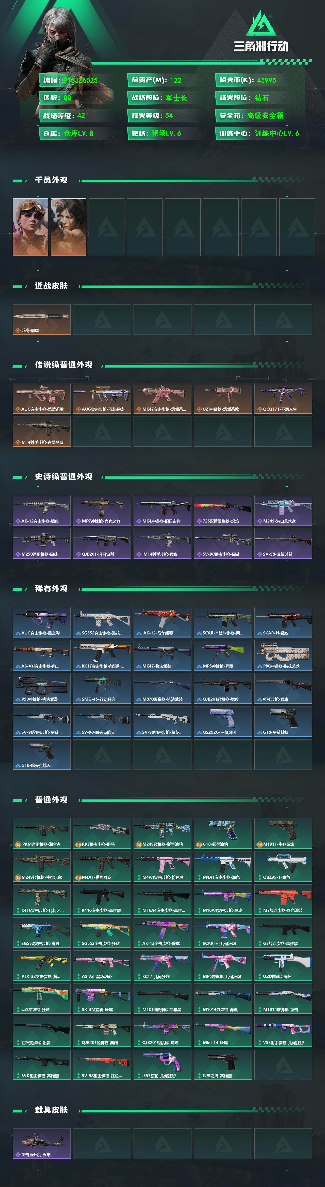 SJZQM4129728三角洲行动账号详情图3