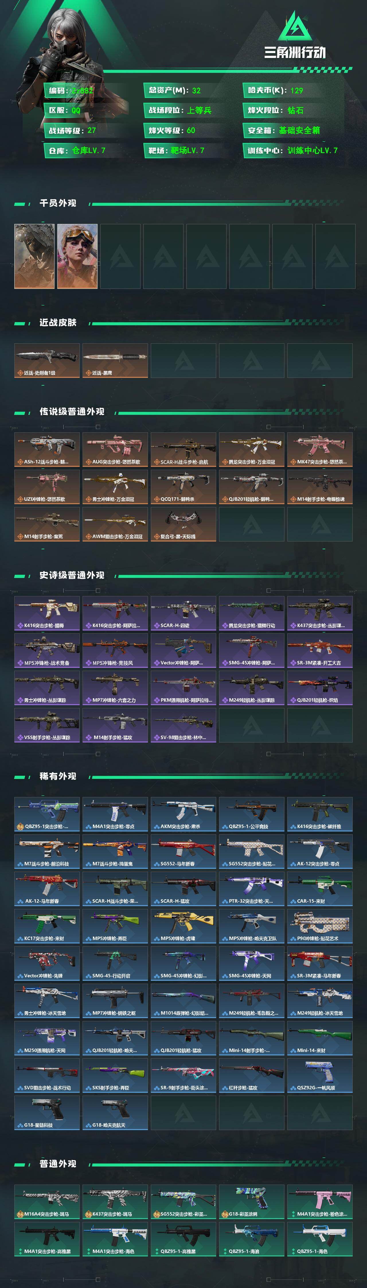SJZYYT4130243三角洲行动账号详情图2 SJZYYT4130243三角洲行动账号详情图2
